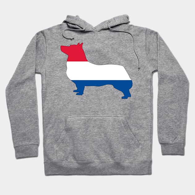 Swedish Vallhund Netherlands Flag Filled Hoodie by DPattonPD